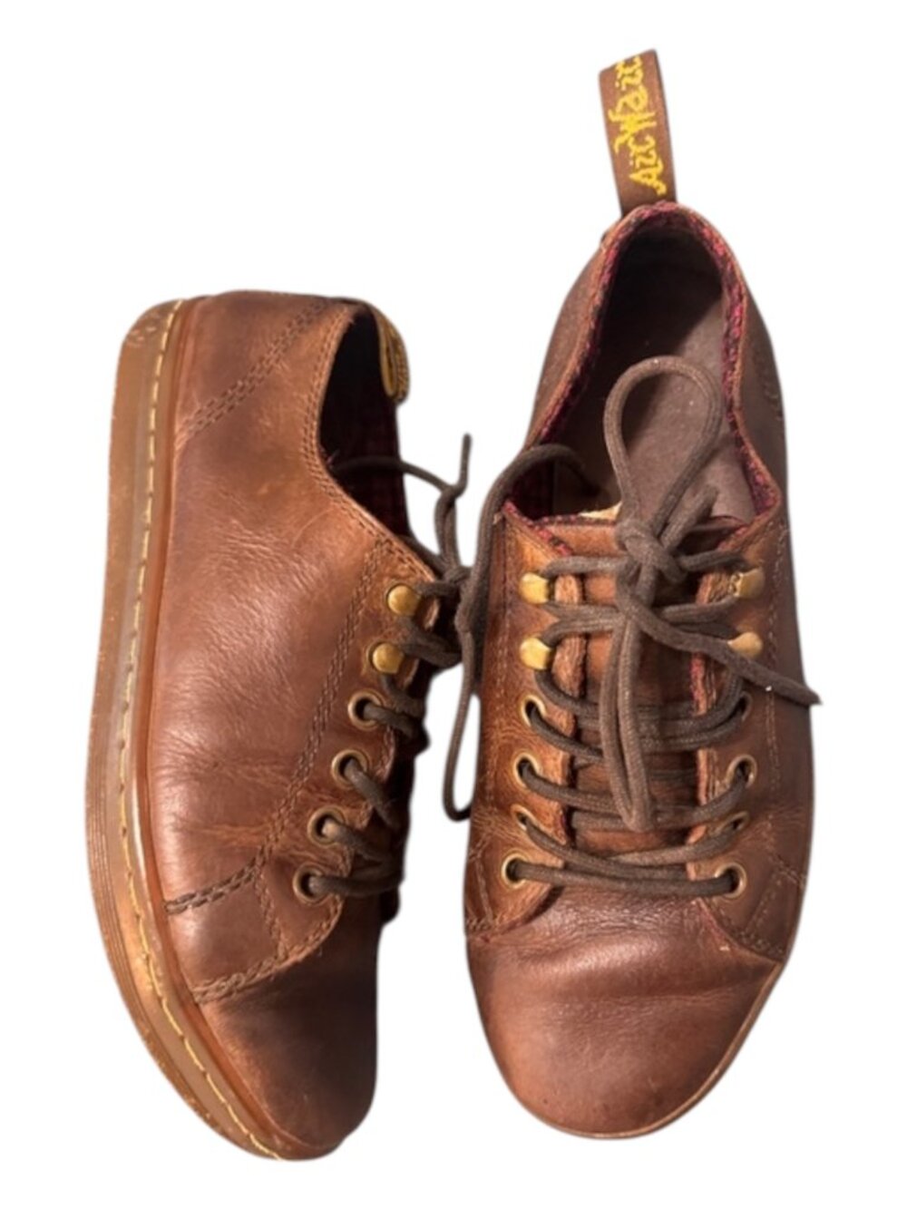 Dr. Martens Samira Lace-Up Shoes Women's Size 7 Brown Leather AW004 Vintage
